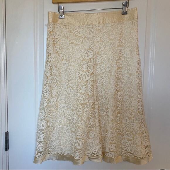 Rebecca Taylor Knee Length Lace Skirt